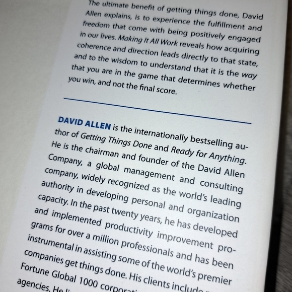 ๐ BOOK Making It All Work Hardcover by David Allen ๐ - Picture 13 of 14